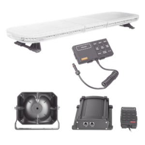 EPCOM INDUSTRIAL SIGNALING X67RBAKIT2 – Kit de Señalización para Seguridad Pública / Barra LED 88 LEDs / Sirena 100W / Control de Tráfico Ámbar / IP65 / 45 Patrones de Destello