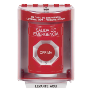 STI SS2081EX-ES – Botón de Emergencia Multipropósito / Cubierta de Policarbonato / Bocina Integrada / 2 Relevadores NO/NC / Operación -40°C a 121°C / Interior y Exterior
