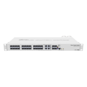 MIKROTIK CRS328-4C-20S-4S+RM – Switch Administrable L3 / 28 Puertos Configurables / 20 SFP + 4 SFP+ 10G + 4 Combo / 1U Rack / Dual Boot / Redundancia de Energía