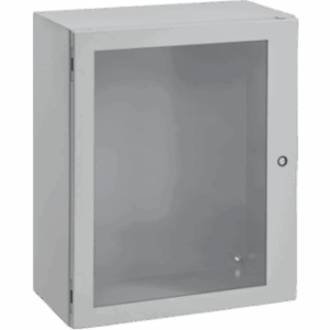 HOFFMAN CSD24248WLG – Gabinete Concept con Puerta de Ventana / 610 x 610 x 203 mm (24 x 24 x 8 in) / NEMA 4/12 / IP66 / Acero Gris Claro RAL 7035