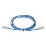 PANDUIT UTP28SP3BU – Cable de Parcheo Cat6 UTP / 28AWG Diámetro Reducido / 3.8 mm / 0.91 m (3 pies) / Azul / PoE++ / CM/LSZH