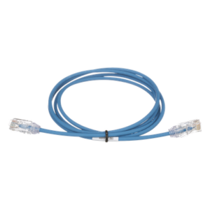 PANDUIT UTP28SP3BU – Cable de Parcheo Cat6 UTP / 28AWG Diámetro Reducido / 3.8 mm / 0.91 m (3 pies) / Azul / PoE++ / CM/LSZH