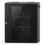 LINKEDPRO SR-19-16-GAPV5 – Gabinete Rack / 16 UR / Montaje Pared / Puerta Cristal Templado / Carga 80 kg / Abatible 120° / Ventilación 120 mm