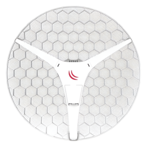 MIKROTIK RBLHG-5HPND-XL – (LHG XL HP5) Cliente y PtP de Alta Potencia, Antena de Rejilla Mejorada de 27 dBi en 5GHz 802.11 a/n