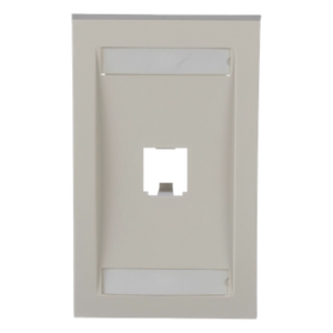 PANDUIT CFPE1IWY – Placa de Pared Vertical / 1 Puerto Mini-Com / Perfil Ejecutivo Elevado / 2.75 x 4.5 pulg. / Blanco Mate