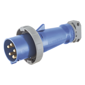 HUBBELL HUB-HBL-530-P9W – Clavija industrial / 30 A / 120/208 V CA / 4 polos 5 hilos / IP67 / 3 fases / #12-8 AWG