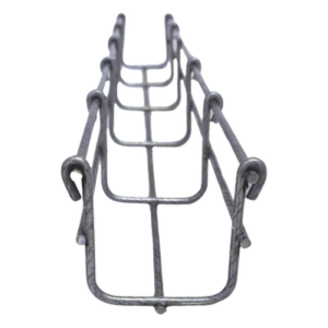 CHAROFIL MG-50-930BM – Charola Tipo Malla / Bimetálica 90% Zinc 10% Aluminio / 66/50 mm / 3 m (9.8 ft) / 53 Cables Cat6 / Exterior y Zonas Húmedas