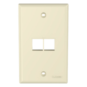 PANDUIT NK2FNEI – Placa de Pared Vertical / 2 Puertos Keystone / ABS / 2.75 x 4.5 Pulg. / Marfil