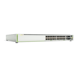 ALLIED TELESIS AT-GS924MPX-10 – Switch PoE+ Stackeable Capa 3, 24 puertos 10/100/1000 Mbps + 2 puertos SFP Combo + 2 puertos SFP+ 10 G Stacking, 370 W