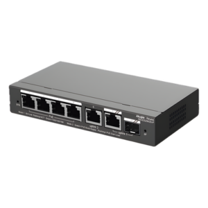 RUIJIE RG-ES206GS-P – Switch Administrable Cloud / 6 Puertos Gigabit / 4 PoE+ 54W / 1 SFP / 12 Gb/s / Sin Ventilador