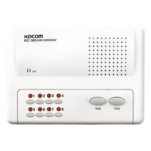 SYSCOM KIC-308 – Intercomunicador Manos Libres / 8 Extensiones / Alcance 200 m (656.2 ft) / Cable 2 Hilos Calibre 18 / Alimentación 6 VCC / Montaje en Pared