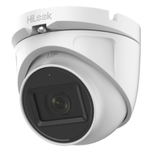 HiLook by HIKVISION THC-T120-MS – Cámara Turret TURBOHD / 2 Megapixel 1080p / Gran Angular 106.4° / IR EXIR 30 m (98.4 ft) / Audio por Coaxitron / IP66 / 4 Tecnologías