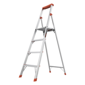 Little Giant Ladder Systems FLIPNLITE-4C – Escalera de Aluminio / 4 Peldaños / 1.8 m (5.9 ft) / Plataforma con Bandeja / Diseño Compacto