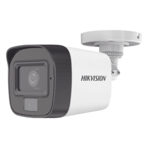 HIKVISION DS-2CE16D0T-LFS – Cámara Bala TURBOHD / 2 Megapixel / Dual Light IR 30 m (98.4 ft) + Luz Blanca 20 m (65.6 ft) / Micrófono Integrado / Gran Angular 101° / IP67 / 4 Tecnologías