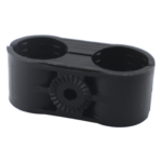 SYSCOM TOWERS CB-114 – Sujetador Plástico para Cable Coaxial / 2 Cables / 1-1/4" Nominal / Rango 1.535" a 1.614" (39 a 41 mm) / Montaje Varilla 3/8" o M10 / Paquete 10 Unidades
