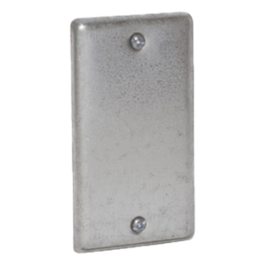 RACO HUB860 – Tapa Ciega para Caja de Mano / 4 Pulgadas / Acero Galvanizado / Diseño Troquelado / Esquinas Redondeadas