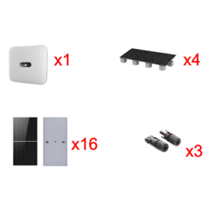 HUAWEI FUSIONSOLAR SUN200010KLKIT – Kit Solar de Interconexión / 10 kW / 220 Vca / Eficiencia 98.40% / 16 Módulos 645W / Montaje para 4 Módulos