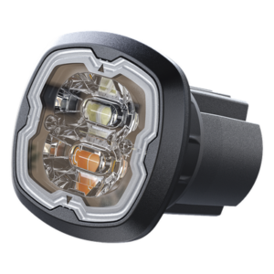 SIGNALPRO SPF16W – Estrobo Empotrable LED / 6 LED Doble Color / Homologado ECE R65 Clase I / IPX7 / 12-24 VCD / Sincronización hasta 20 Unidades
