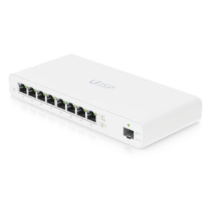 UBIQUITI UISP-R – Router Gigabit / 8 Puertos PoE Pasivo 27V / 1 Puerto SFP / NAT 1 Gbps / 110W Total / OSPF y Firewall