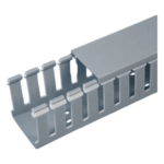 PANDUIT FC1X4LG2 – Canaleta Ranurada de PVC con Tapa / Tipo F / 32 mm Ancho / 101.6 mm Alto / 2 m Largo (6.56 ft) / Gris
