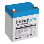 LINKEDPRO BY EPCOM LK5.512 – Batería de Respaldo AGM / 12 V / 5.5 Ah / Vida Útil 5 Años / Terminales F1 + Adaptador F2 / UL Certificada