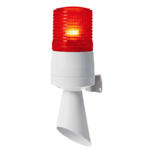 QLIGHT S60ADL-110-R – Torre de Señalización LED / Luz Ø60 mm (2.36 in) / Buzzer 95 dB / IP54 / 110 VCA / Rojo