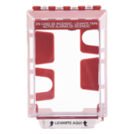 STI STI-14220FR-ES – Cubierta Protectora Transparente / Bajo Perfil / Notificación Audible y Visible 105 dB / Estabilizado UV / Rango -40 a 121°C (-40 a 250°F) / ADA
