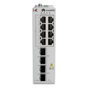 HUAWEI S210I-8T4SX – Switch Industrial / 8 Puertos RJ45 Gigabit / 2 SFP + 2 SFP+ 10G / Montaje Riel DIN / Fuente Redundante 1+1 / IP40 / -40°C a 75°C