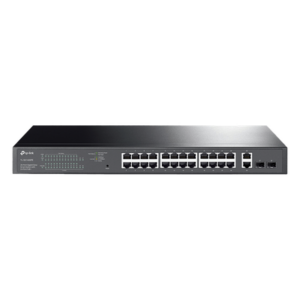 TP-LINK TL-SG1428PE – Switch PoE Administrable / 26 Puertos RJ45 Gigabit / 2 Puertos SFP / 24 Puertos PoE 802.3af/at / 250W PoE / 56 Gbps / 41.7 Mpps