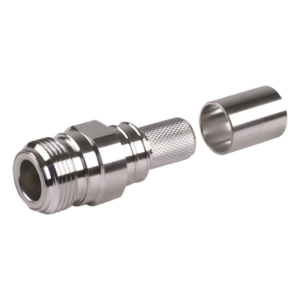 Times Microwave EZ-400-NF-X – Conector N Hembra / Plegable con Pin Cautivo / 50 Ohms / VSWR 1.3 / Hasta 6 GHz / Para RG-8, LMR-400, CNT-400