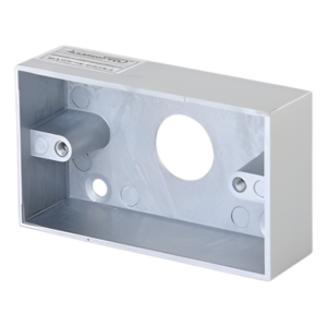 ACCESSPRO PRO800-BOX – Caja de Montaje para Botón de Salida / Aleación de Zinc Cromada / Superficie / 85 x 50 x 25 mm