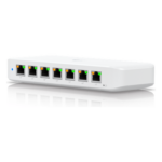 UBIQUITI USW-ULTRA-60W – Switch PoE Capa 2 / 8 Puertos GbE / 7 Puertos PoE+ / 1 Puerto Entrada PoE++ / 52 W Presupuesto PoE / 16 Gbps Capacidad de Conmutación / Montaje Versátil