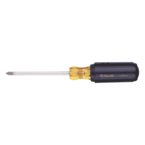 KLEIN TOOLS 603-4 – Desarmador Phillips / Punta N.º 2 / Barra Redonda 10.2 cm (4 in) / Mango Cushion-Grip / Cromado Resistente a Corrosión