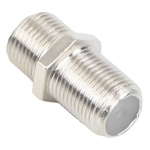 RF INDUSTRIES,LTD RFF-1476 – Adaptador Barril Coaxial / Conector F Hembra a F Hembra / 75 Ohm / Montaje en Línea / Zinc Niquelado / Aislante de Polietileno