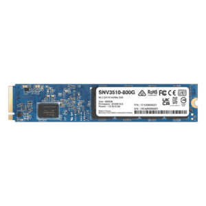 SYNOLOGY SNV3510-800G – SSD NVMe M.2 SNV3410/3510 | SSD 800GB | Alto Rendimiento 400000 IOPS Lectura | 70000 IOPS Escritura | Resistencia 1022 TBW | Protección de Datos Integral | Análisis de Vida Útil | Diseñada para Sistemas Synology.