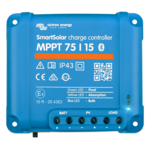 VICTRON ENERGY SSMPPT75/15 – Controlador de Carga Solar MPPT / 15 A / 12/24 Vcc / Eficiencia 98% / Bluetooth Integrado / IP43