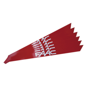 FAAC 490117 – Banda Reflectante / PVC Reflectante Rojo / 150 mm Ancho / 3 mm Espesor / Alta Reflectividad / Compatible B680H