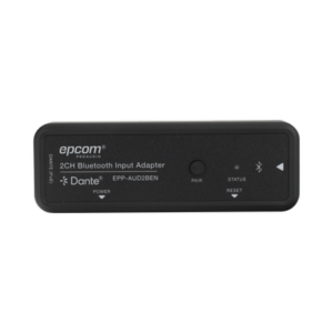 EPCOM PROAUDIO EPP-AUD2BEN – Extensor de Audio / Entrada Bluetooth 2 Canales / Salida Dante® Digital / Latencia 1-5 ms / PoE / Transmisión 100 m (328 ft)