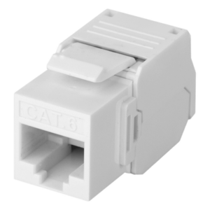 LINKEDPRO BY EPCOM LP-KJ-610-TTWH – Módulo Jack Keystone / Cat6 / Toolless / Terminación 180° / 1 Puerto / Sin Blindaje / Color Blanco