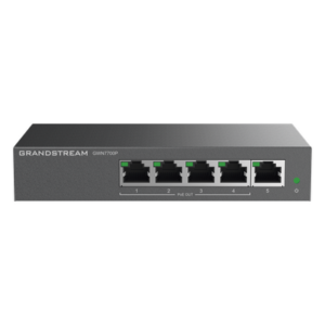 GRANDSTREAM GWN7700P – Switch PoE+ Gigabit No Administrable / 5 puertos / 4 puertos PoE+ 30W / 60W total / 10 Gbps