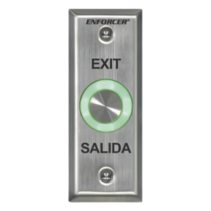 ENFORCER SECOLARM SD6176SS1Q – Botón de Salida Piezoeléctrico / IP65 / LED Bicolor Verde-Rojo / Toggle y Temporizador 1-30 s / Contactos NA/NC 2A / Acero Inoxidable