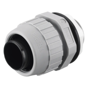 HUBBELL HUB-P075-NGYA – Conector Recto / Nylon / 3/4 in / Liquidtight Polytuff / UL50 Tipo 4X, 12, 13 / -34°C a 107°C (-30°F a 225°F)
