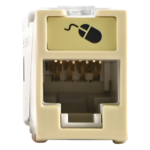 SIEMON U6A-H20NS – Jack Cat6A / UTP / Montaje Híbrido Plano y Angulado / Terminación 110 / Marfil / -10 a 60°C / UL 94 V-0