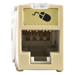 SIEMON U6A-H20NS – Jack Cat6A / UTP / Montaje Híbrido Plano y Angulado / Terminación 110 / Marfil / -10 a 60°C / UL 94 V-0