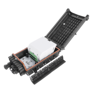 FIBERHOME FDP-430D – Caja de Distribución de Fibra Óptica / 48 Empalmes / 16 Acopladores SC/APC / IP68 / Enterrado Directo / 3 Entradas / 16 Salidas