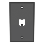 PANDUIT CFP1BL – Placa de Pared Vertical / 1 Puerto / Mini-Com / Diseño Plano / ABS / 2.75 x 4.5 in / Negro