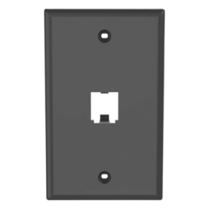 PANDUIT CFP1BL – Placa de Pared Vertical / 1 Puerto / Mini-Com / Diseño Plano / ABS / 2.75 x 4.5 in / Negro