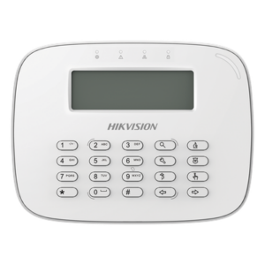 HIKVISION DS-PK-LRT – Teclado LCD cableado / Pantalla 2 líneas 80x25 mm / Armado por tarjeta o llavero / 12VCC 1.8W / -10°C a 55°C / 272g
