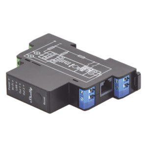 SHELLY SHELLYPRO2PM – Relevador Inteligente / 2 Canales / 16 A por Canal / Wi-Fi 2.4 GHz / Bluetooth / Ethernet / Medición de Consumo AC / Montaje Riel DIN