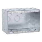 RACO HUB-697 – Caja Multigang / 3 Gangs / 3.5 in Profundidad / 19 Entradas 1/2-3/4 in / 67.3 in³ Capacidad